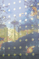 A view of the Space Needle through the 'Seattle Cloud Cover' sculpture Seattle-2000.jpg