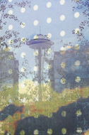 A view of the Space Needle through the 'Seattle Cloud Cover' sculpture Seattle-2003.jpg