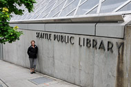 Kathy at the new Seattle Public Library, a Rem Koolhaas design Seattle-2163.jpg