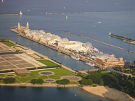 A view of the Navy Pier amusement park from the bar on the top floor of the John Hancock Building DSC00036.jpg