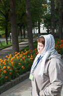 While our Moscow guide 'guided' our group at the monastery, it was required that we have a local guide accompany us. This is our monastery guide. _DSC0718.jpg