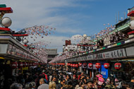 Next we visited Asakusa, the home of Sensoji Temple. The approach to the temple is lined with stands selling food and souvenirs. On this Sunday, many locals were out and about. _DSC0340.jpg