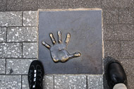 There were many of these bronze handprints at a theater near our hotel. This is Sylvester Stallone's. _DSC1004.jpg