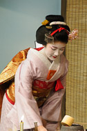 Maikos, apprentice geishas, prepare and serve tea before the show. _DSC2561.jpg